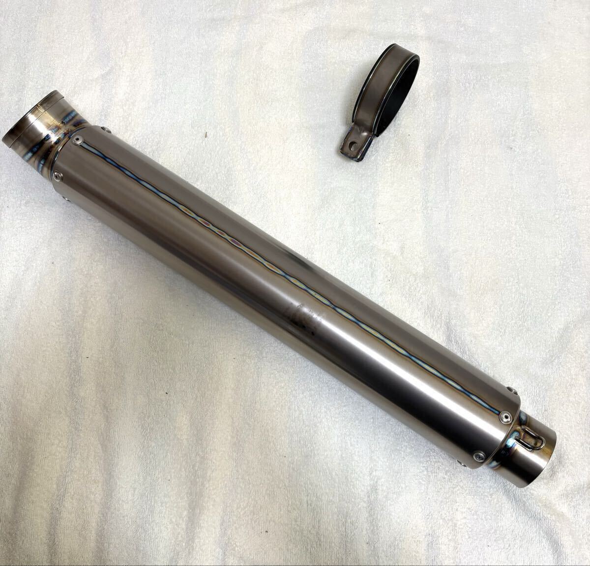 送料無料 美品 超希少 ユウキテック 汎用 チタン サイレンサー 60.5