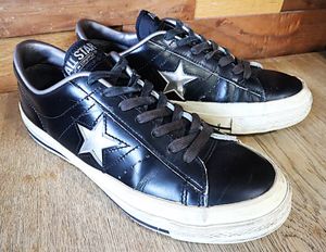 レア90s初期日本製復刻ジャックスターレトロUS8.5 JPN27cm ネイビー コンバース ジャックスター 日本の値段と価格推移は？｜4件の売買