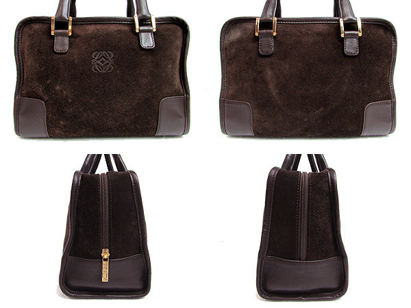ハンドバッグ ロエベ LOEWE レザー スエード アマソナ アマソナ28