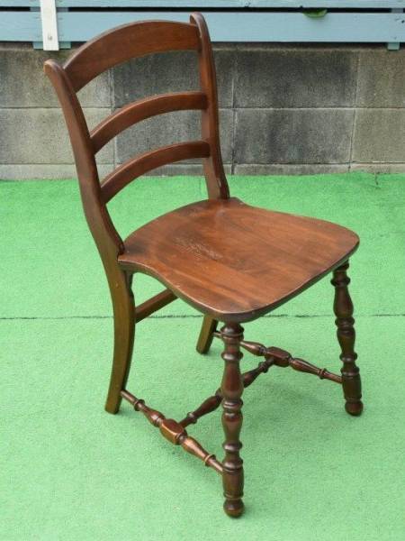 即決☆アメリカビンテージウッドダイニングチェア木製椅子3096-2