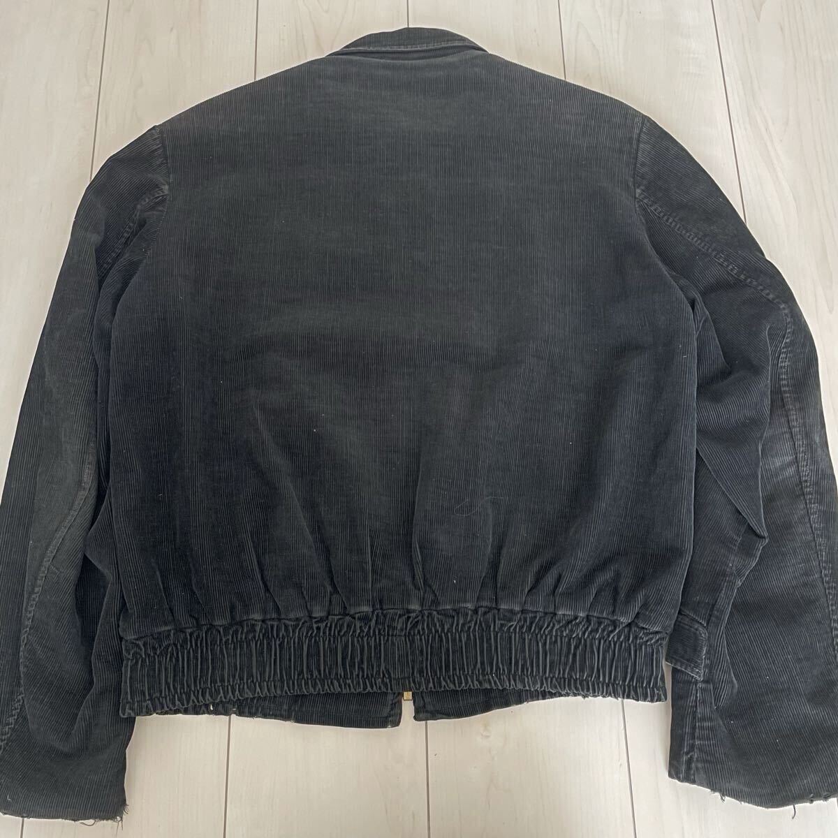 50s ブラックコーズ ジャケット ブラックコーデュロイ ボールチェーン