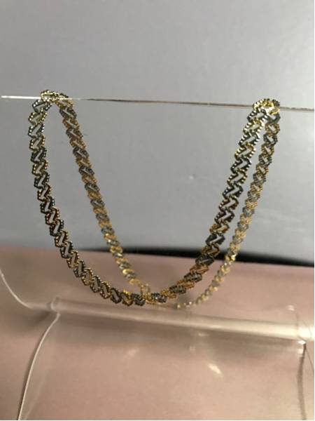 美品 K18 Pt コンビデザインネックレス