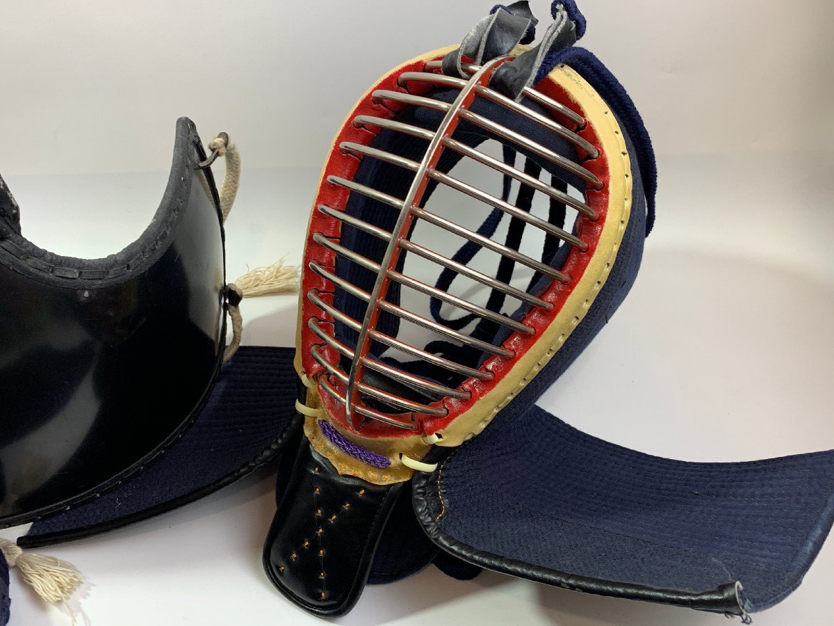 剣道防具 1円～【O】剣道 防具一式 セット 中～大人用(M～L) 面21cm 胴幅33cm