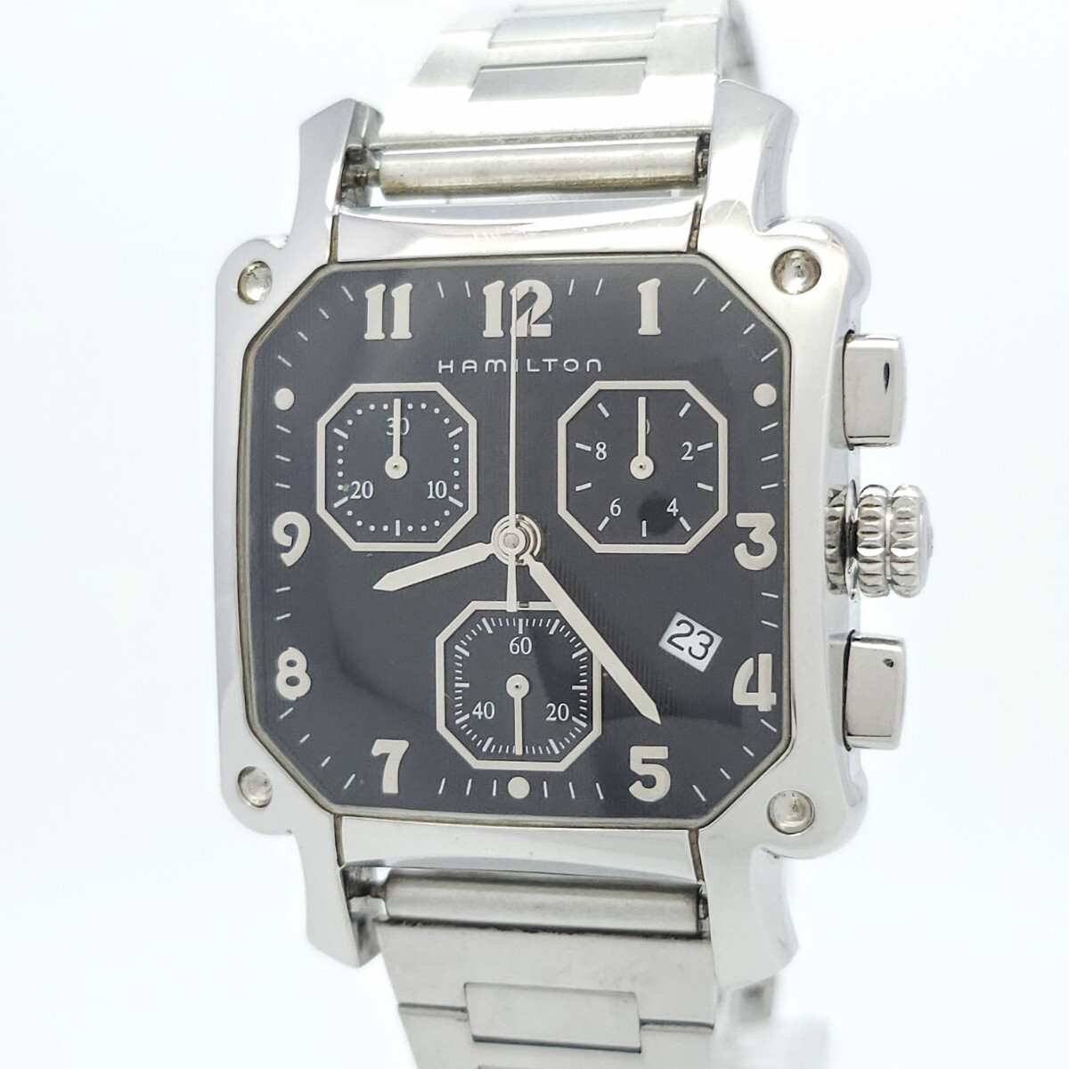 HAMILTON （ハミルトン ）ロイド クロノグラフH194120 稼働中 1円スタート】稼働品 クロノグラフOK Hamilton ハミルトン H194120