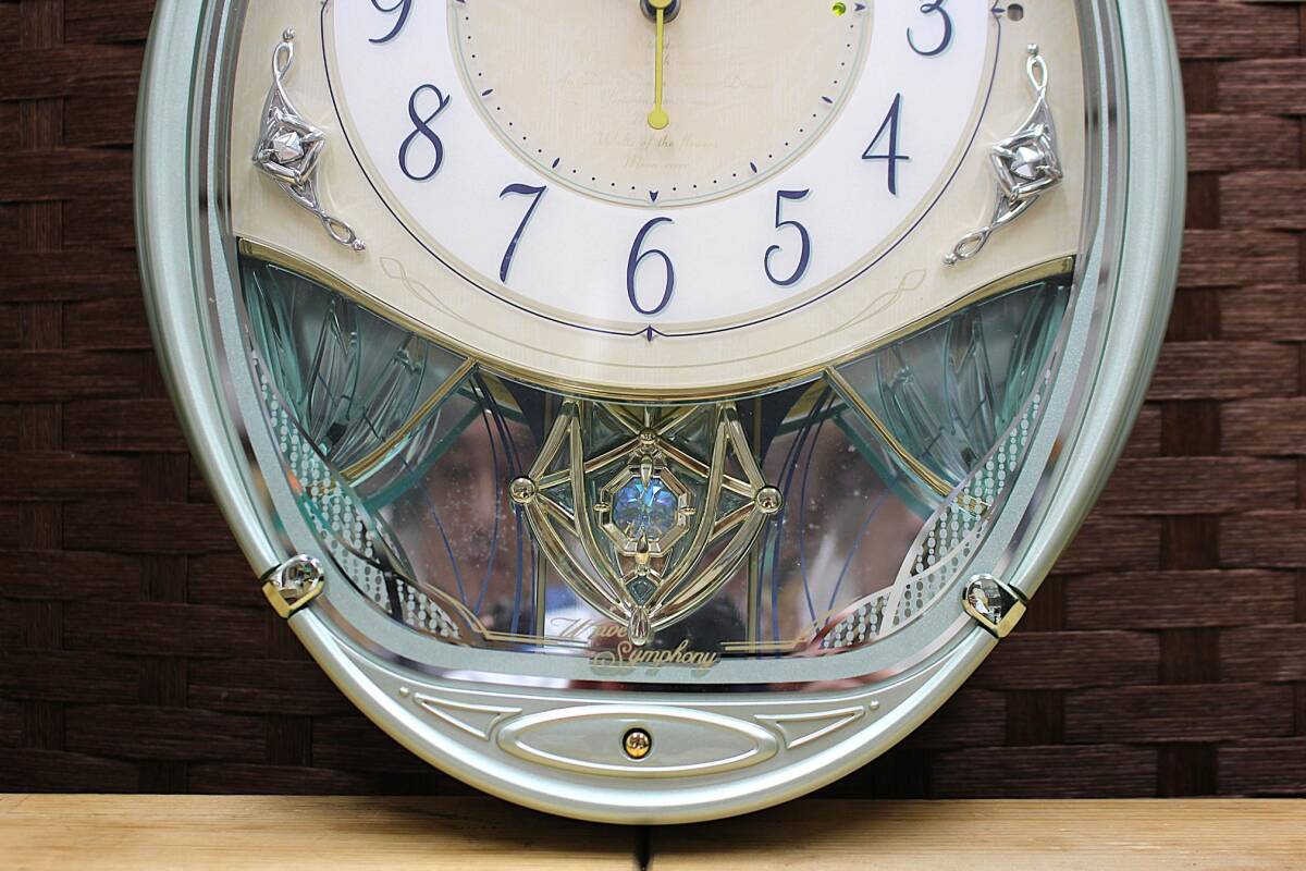 ☆ ⑩ 動作品 SEIKO セイコー 電波クロック AM221M 掛け時計 ウェーブ