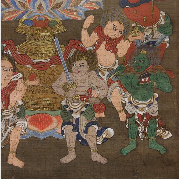TAKIYA】8338 『如来荒神図』 仏画 軸装 掛軸 密教 修験道 竈神 古美術