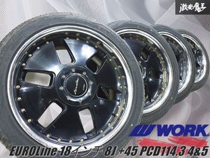18インチ WORK ユーロラインのYahoo!オークション(旧ヤフオク!)の相場