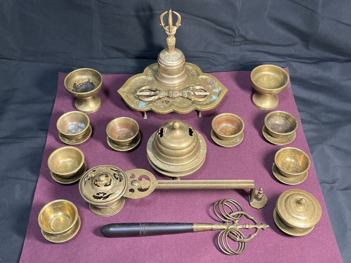 仏具 185.5㎝ [.E]23.10 修験道具 密教法具 LIG時代仏教美術 大錫杖