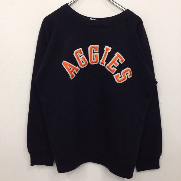 チャンピオン80sトリコタグ 濃紺プリントスウェット/70sS4820A11