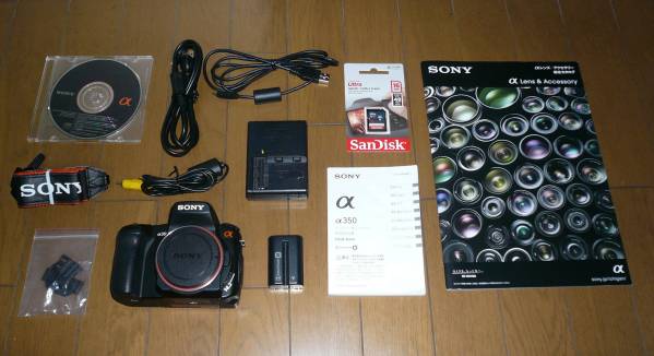 ★ソニー 一眼カメラ SONY α350 ボディ 1420万画素★SD16GB付★