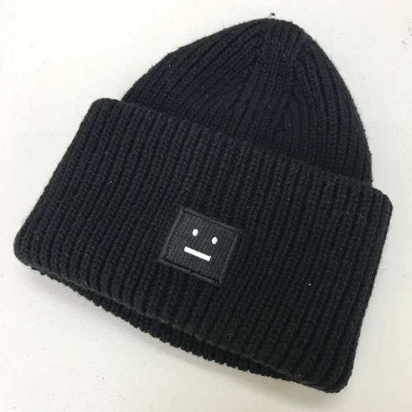 Acne Studios アクネ / ニット帽 ニットキャップ 帽子 / 黒 アクネ