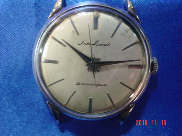 貴重品★赤機械/ＯＨ済み★セイコー・ローレル手巻腕時計1958年