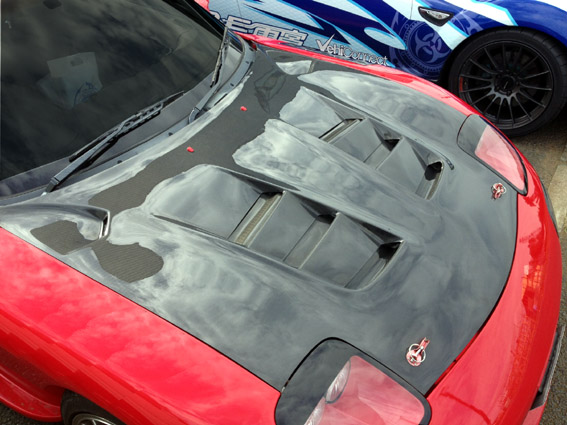 ♪RE雨宮★RX-7 FD3S用 AD HOOD 9 Carbon(ボンネット)