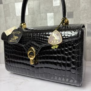 MARIONA クロコダイル ハンドバッグ ビーズバッグ付き JRAタグ付き MARIONA クロコダイル ハンドバッグ ビーズバッグ付き JRAタグ付き