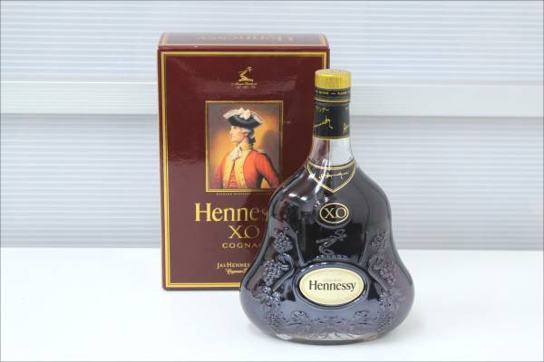 未開栓 Hennessy XO ヘネシー 金キャップ クリアボトル 箱付き