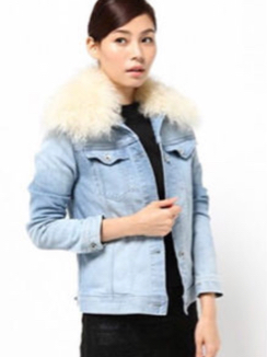 美品☆グレースコンチネンタル☆デニムファージャケット☆38