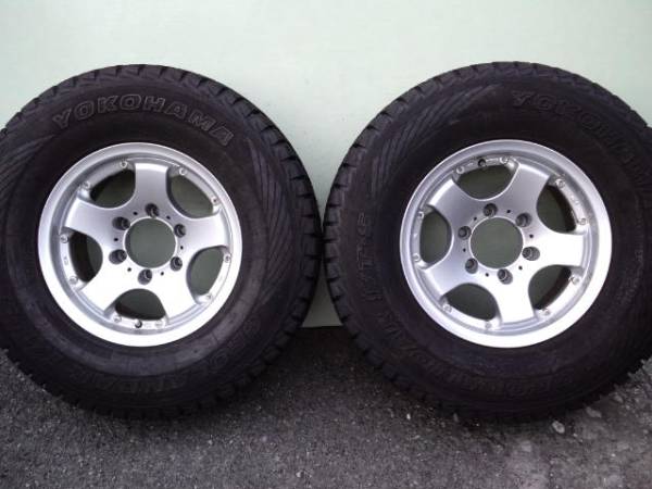 4WD 4x4 +10 6H社外アルミ JWL-T 265/70R15 スタッドレスヨコハマジオランダー i/T-S G073 PAJEROパジェロ SURFハイラックスサーフテラノ