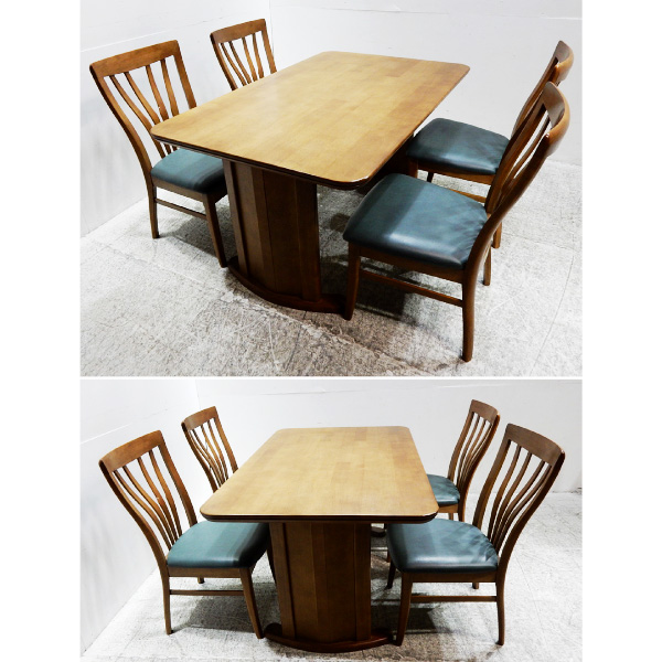 ■CY122/美品/カリモク/23.7万/ダイニング5点セット/モダン/楢