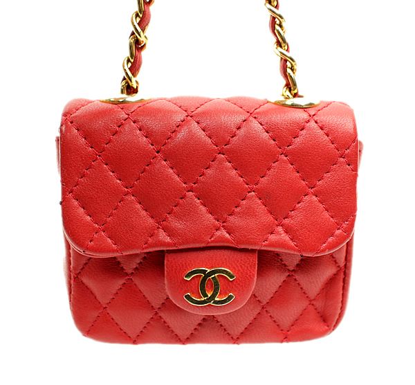 美品 シャネル ミニマトラッセポーチ 赤 CHANEL ポーチ シャネル 