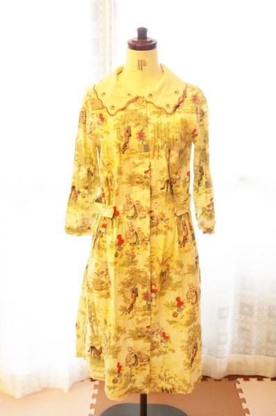 ジェーンマープルシャペロンルージュ赤ずきん柄ワンピース美品