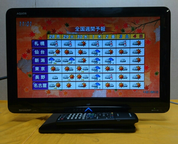 SHARP シャープ 19型液晶テレビ AQUOS LC-19K3 / B-CAS付 現状渡