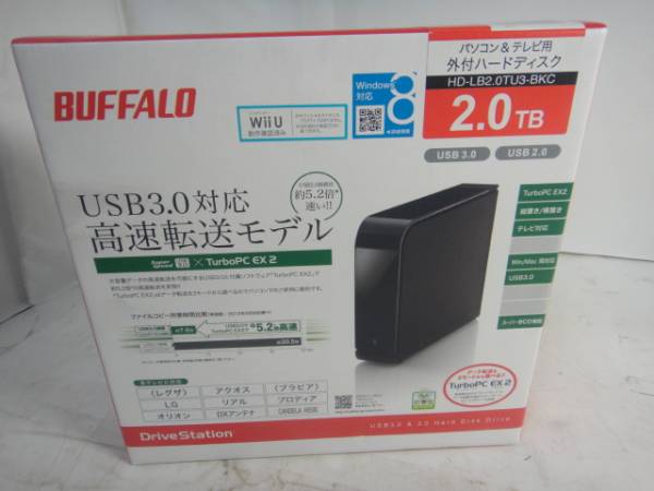 BUFFALO◆パソコン＆テレビ用外付ハードディスクHD-LB2.0TU-BKC