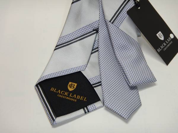 新品!ブラックレーベル クレストブリッジ ネクタイ シルバー②