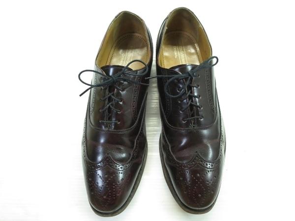 難有り J&M ウイングチップ レザーシューズ 27.5㎝ 赤茶/革靴