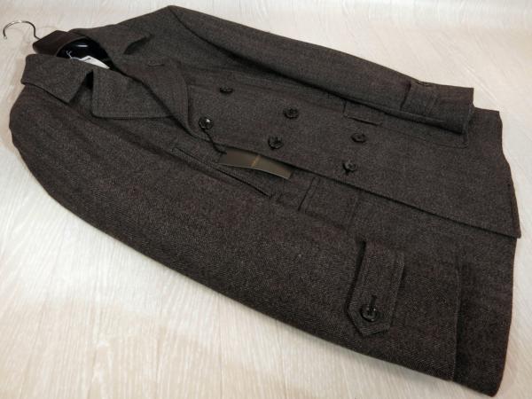 0799◆ダーバン◆ヘリンボーンウールピーコート/Ｍ