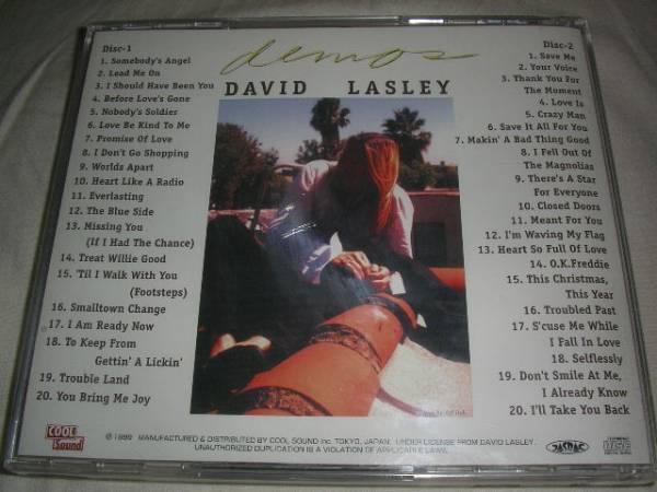 デヴィッド・ラズリー DAVID LASLEY / Demos （2枚組）AOR
