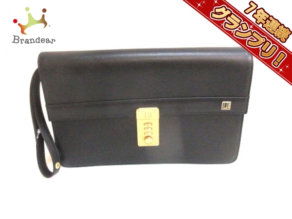 dunhill 【美品】dunhill ダンヒル クラッチバッグ セカンドバッグ 大 