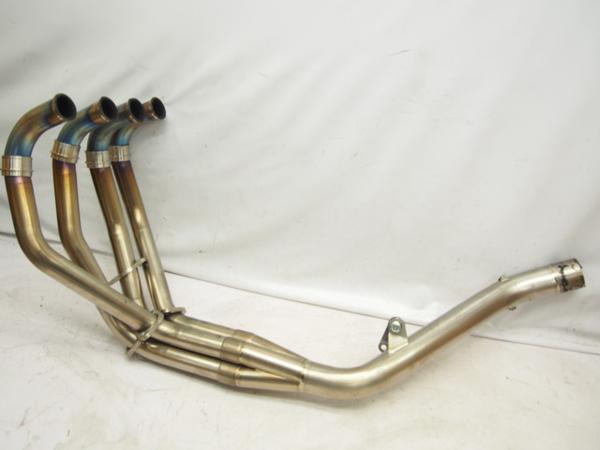 チタン&frasl;モリワキNC39&frasl;CB400SFエキパイ中間パイプ4-1マフラー