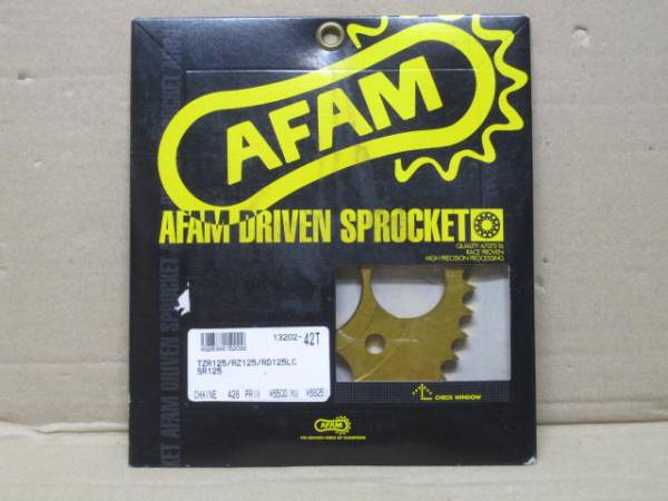 TZR125/RZ125用 AFAM リアスプロケット 428-42T　アファム SR125