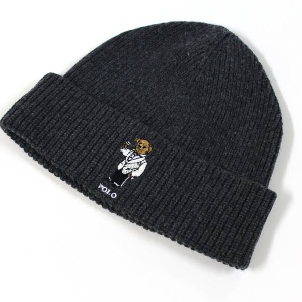 (希少)新品Ralph Lauren ポロベアー ニット キャップ 帽子/RO23