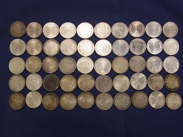 1221■昭和39年■東京オリンピック記念 1000円銀貨 50枚