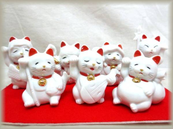 セト・ノベルティ■昭和アンティーク■猫の七福神