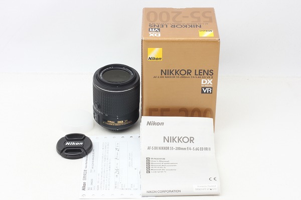 新品同様◇Nikonニコン AF-S DX VR 55-200mm F4-5.6G ED II*9874 一眼
