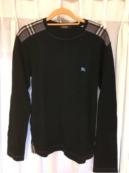 BURBERRY ブラック 長袖Tシャツ M バーバリーブラックレーベル