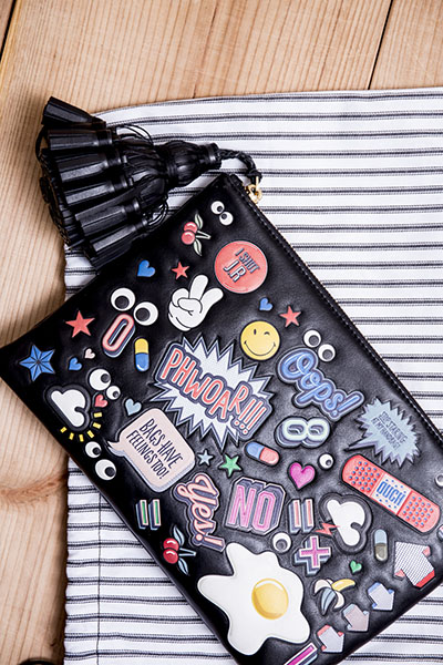 アニヤハインドマーチ　ANYA HINDMARCH ジョージアナ　クラッチバック ANYA HINDMARCHアニヤハインドマーチGEORGIANA クラッチバッグ あ