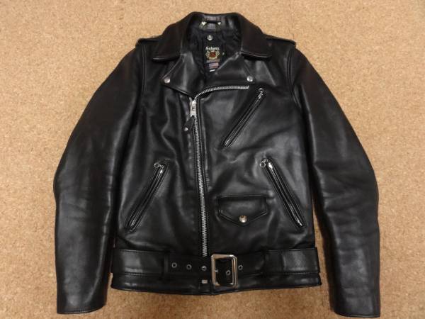 美品 Schott ショット ダブルライダース 613UST 34 別注 襟ボア