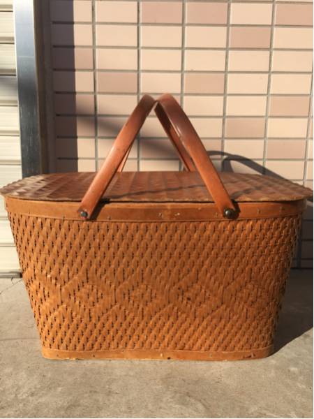 ビンテージ ピクニック バスケット キャンプ 籠 redman hawkeye