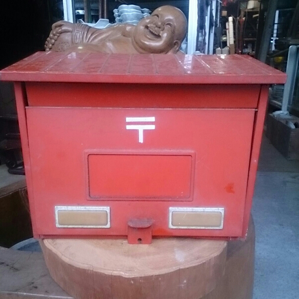 昭和レトロ 郵政省標準規格品 KOYO 郵便ポスト 赤(ポスト、郵便受け  