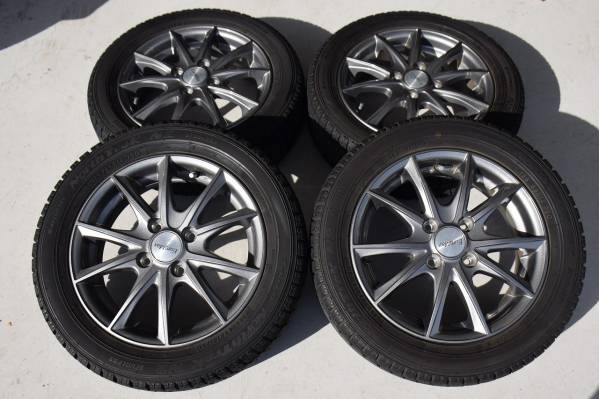 タイヤホイールセット スタッドレス 4本14インチ◇美品 155⁄65r14 