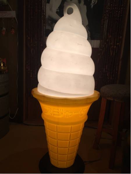 ソフトクリーム スジャータ TOMI 看板 ランプ 販促 昭和レトロ TOMI スジャータシルクアイス ソフトクリーム看板 あんど