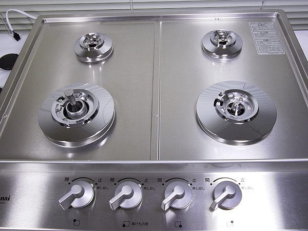 未使用！リンナイ 4口ガスコンロ RBD-640S ドロップイン ビルトイン 