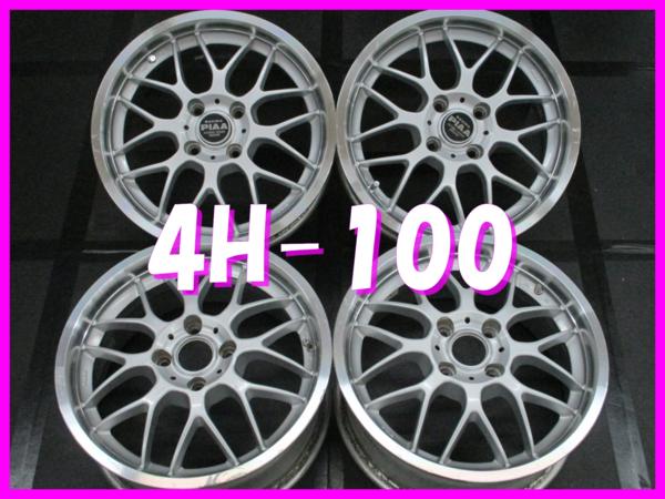 RACING PIAA 15×6.5J+50 4H PCD100 4本 PIAA 4穴 15