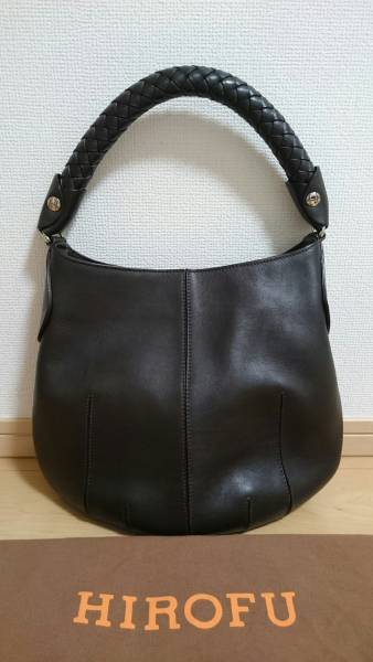 1円～ ヒロフ HIROFU バッグ ワンショルダー ブラウン レザー ブランド