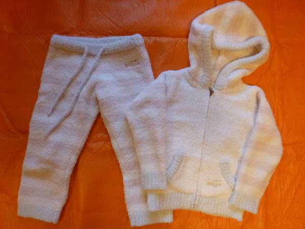 【美品】ジェラートピケ　ふわモコパーカー、パンツセットXS（サイズ100～110）