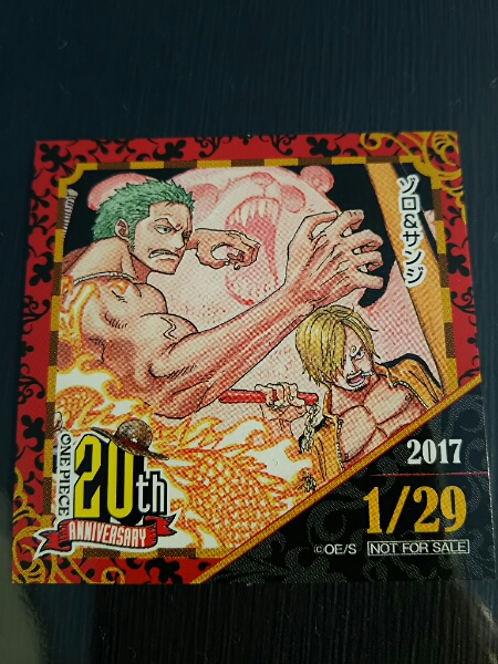 ☆麦わらストア 365日ステッカー ゾロ&サンジ ワンピース
