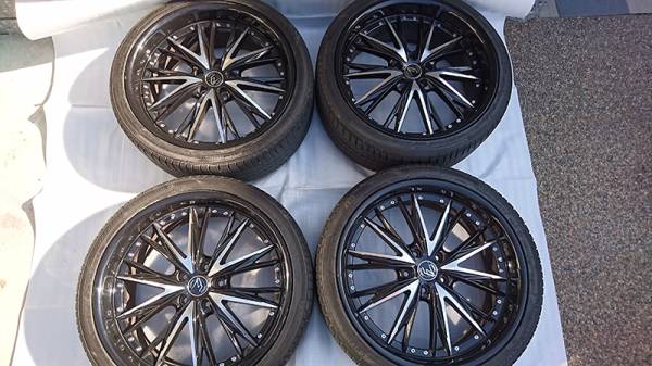 ◇バリ山20インチ タイヤホイール4本セット 中古 エルグランド等◇